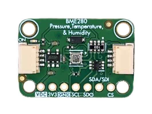 Front view of the BME280 breakout board
