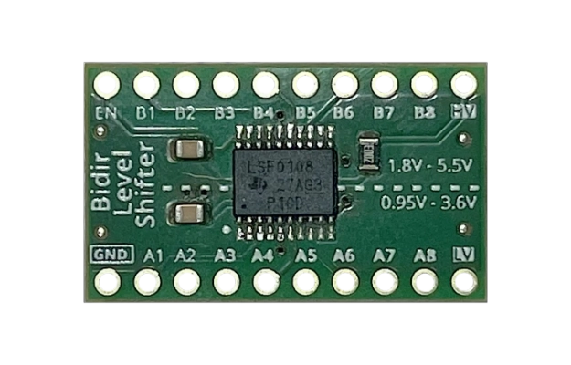 Front view of the 8-channel level shifter